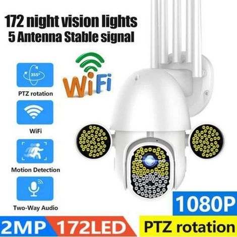 Caméra IP Extérieur Étanche WiFi Intelligente 1080P - Vision Nocturne - Détection IR (1/4)
