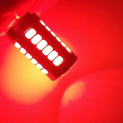 2 ampoules LED 33 SMD 1156 Ba15s 1157 Bay15d T20 7440 7443 T25 3156 3157 pour feu stop, feu arrière, clignotant de recul - hao (1/5)