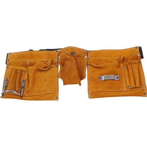 Werkzeuggürteltasche aus Rindsleder, schnittfest, strapazierfähig, atmungsaktiv, verstellbar, für Wartungsarbeiter (1/5)