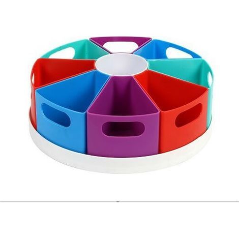 Caja organizadora de material de oficina giratoria de 360 grados, multifuncional para guardar pinceles, barras de pintura al óleo y bolígrafos. (1/5)