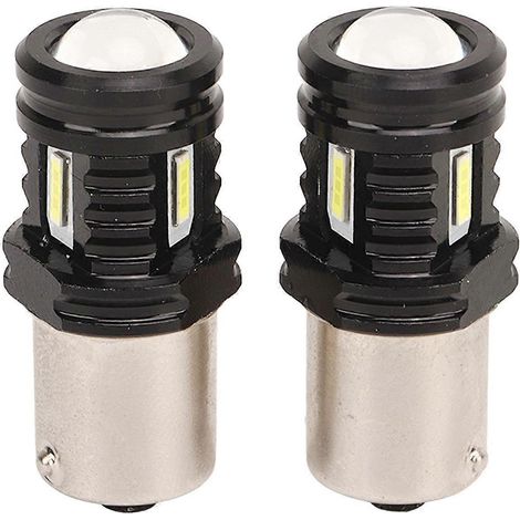 Lot de 2 ampoules LED 120 W 1500 lm BA15S 1156 ultra-lumineuses 12-24 V, ampoules universelles pour feux de recul et clignotants de voiture (1/4)