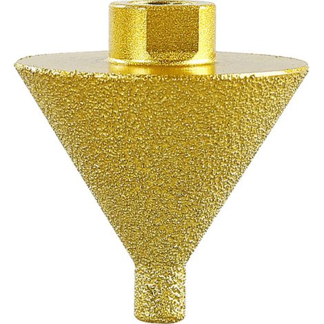 Fraise à chanfreiner carrelage, filetage M10, compatible pour céramique, granit, agrandissement et façonnage, pierre, diamantée, marbre, quartz de tro (1/5)