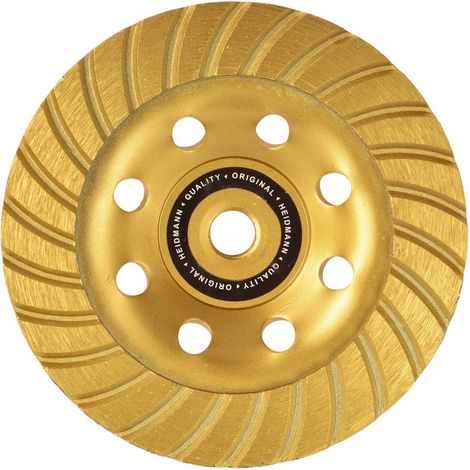 Disco turbo de diamante para pulido de hormigón de 125 mm M14 Heidmann (50) (1/3)