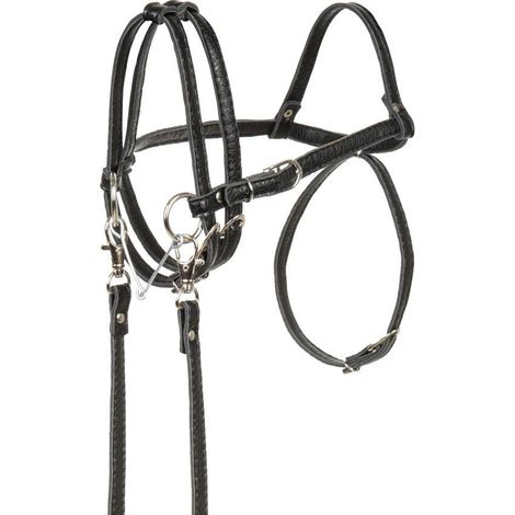 Bride Hobby Horse Skippi, en similicuir noir