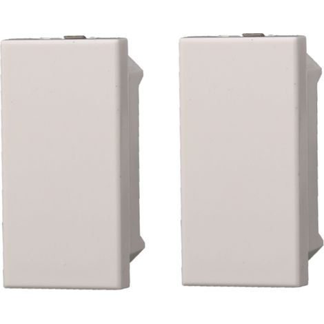 Falso polo compatibile Bticino Axolute colore bianco confezione 2pcs Ettroit AB0100 (1/4)