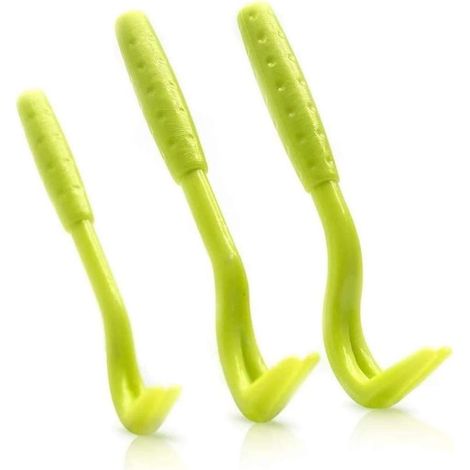 Lot de 3 pinces à tiques pour chien, chat, cheval - Pour retirer les tiques en quelques secondes - Vert (1/3)