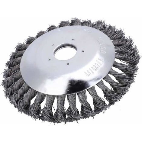 Tbest Brosse de désherbage rotative Brosse à Roue de Désherbage Rotative de Jardin Tondeuse à Gazon à Roues Métalliques (1/4)