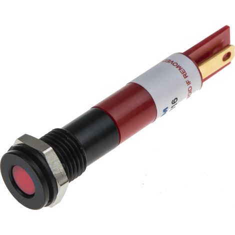 Voyant LED lumineux Rouge RS PRO, dia. 6mm, 12V c.c., taille de la lampe 3 mm, IP67 ( Prix pour 1 )