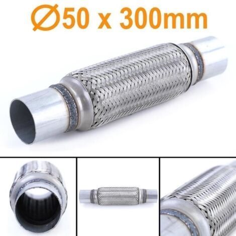 TUYAU DE REPARATION FLEXIBLE TRESSER ECHAPPEMENT 305MM DIAMETRE 50MM (1/4)