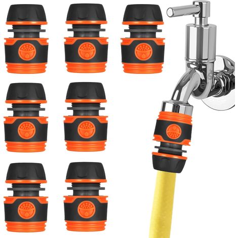 7 Pcs Raccord Tuyau d'Arrosage 1/2 Pouce, Embout Tuyau Arrosages, Connecteur Raccord Tuyaux Arrosage 13mm compatible avec Raccords (1/5)