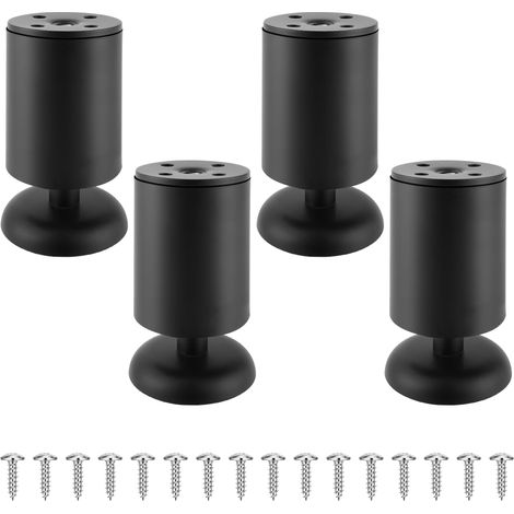 Lot de 4 Pieds de Meuble, Pieds de Meuble réglables - pour Pied canapé, Pied Meuble Salle de Bain, Pied de lit & Pied de Table (8 cm) (1/5)