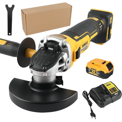 Meuleuse d'Angle Sans Fil DEWALT DCG405NT 18V, Machine à Meuler à Tête Plate 125mm pour Espaces Restreints