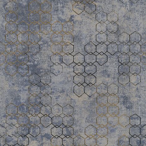 BRICOFLOR Papier peint or & anthracite | Papier peint chic design | Papier peint graphique | Papier peint chambre & salon | Papier peint foncé - 10,05 x 0,53 m (1/5)