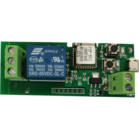 eWeLink USB DC5V WLAN-Schalter, drahtloses Relaismodul, Smart-Home-Automatisierungsmodul, Smartphone-App-Fernbedienung, Zeitschaltuhr, Alexa-Sprachsteuerung für Zutrittskontrollsysteme, Tipp-/Selbstve (1/5)