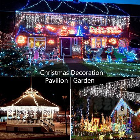 Guirnalda de luces LED de 100 m y 1000 luces para carnaval, bodas, exteriores, jardines e iluminación interior (blanca) (1/4)