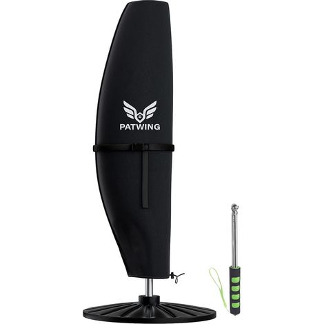 Housse Parasol Deporte 600D Oxford Imperméable,Noir:210x45x75/32cm Avec Tige De Support, Résistante Aux Intempéries, Anti-Poussière, Coupe-Vent, Pour Parasols Déportés Extérieurs (1/5)