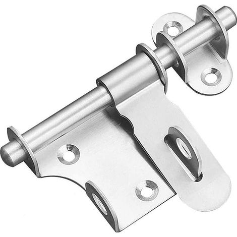 Verrou de porte antivol en acier inoxydable avec boucle et motif en croix (12 cm)