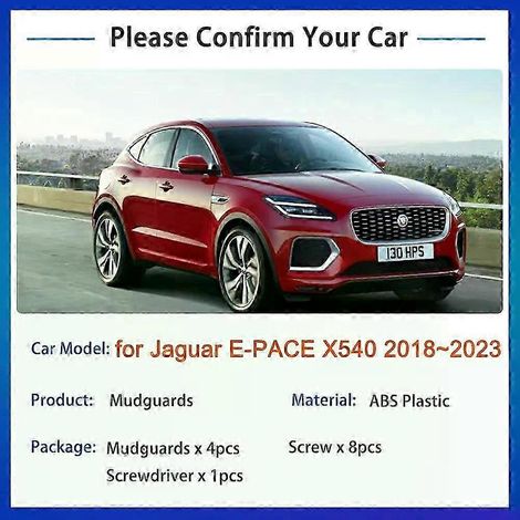 Garde-boue de haute qualité pour Jaguar E-PACE X540 2018-2023. Accessoires 2019, 2020, 2021, 2022. Bavettes, garde-boue avant et arrière, autocollants pour ailes. (1/4)