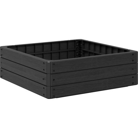 Cama elevada Negro 75,5 x 75,5 x 25 cm PP vidaXL (1/5)