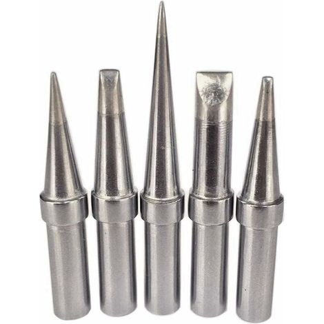 5er-Pack praktische bleifreie Ersatz-Lötkolbenspitzen ETA ETB ETD ETS ETT für Weller WESD51 WESD50 WCC100