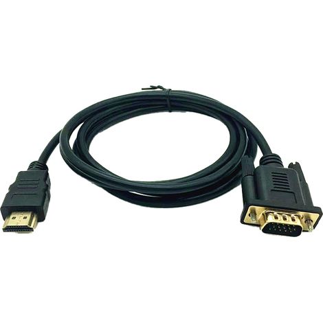 Adaptateur Hdmi Vers Vga - Câble 1,8 M - Résolution Max 1920x1080@60 Hz - Pour Ordinateur Et Projecteur - 1 Pièce (1/5)