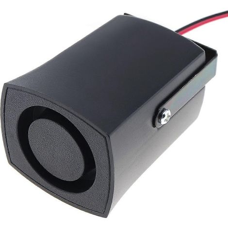 Bocina de marcha atrás negra de 105 dB para coche, 12 V - 24 V CC, sirena de alarma de marcha atrás, altavoz para motocicleta, automóvil y vehículo. (1/5)