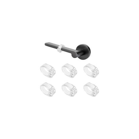Set di 6 fermaporta in PVC, ammortizzatori per porte, protezioni anticollisione in silicone per maniglie delle porte (trasparenti) - Crezuo