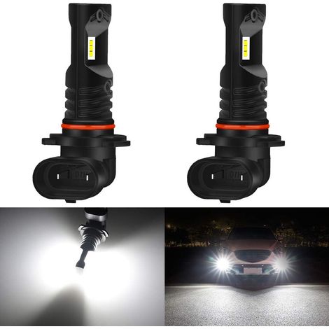 H10 9140 9145 Ampoule antibrouillard à LEDs 1600 lumens Maxi 80W puces CSP 6500K Phare antibrouillard Blanc ou feu diurne DRL - Garantie de 3 Ans (1/5)