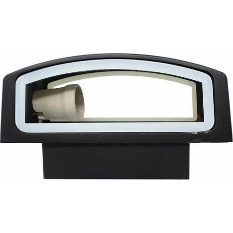 TrAdE Shop Traesio - Applique Esterno 2 Vie E27 Max 60 Lampada Faretto Da Parete Luce Plafoniera 910 - Nero (1/3)