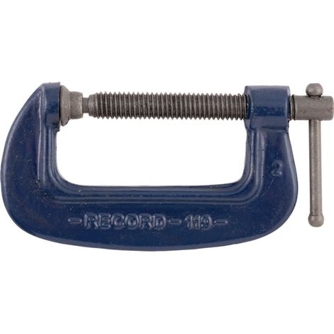 Irwin Record T1192 119 Medium-Duty Forged G-Clamp 50mm 2in REC1192 (1/2)