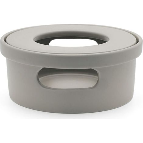Chauffe-théière en Porcelaine Gris Ø 14 cm – Réchaud Rond pour 1 Bougie Chauffe-Plat – pour Garder Le thé au Chaud dans Une théière (1/4)