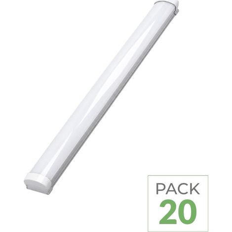 Réglette LED étanche 120cm 36W IP65 - Pack de 20 / Blanc Neutre - SILUMEN