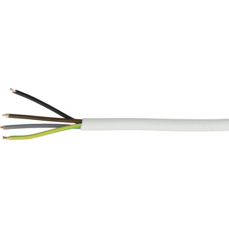Câble souple en PVC H03VV-F 4G x 0,75 mm² blanc