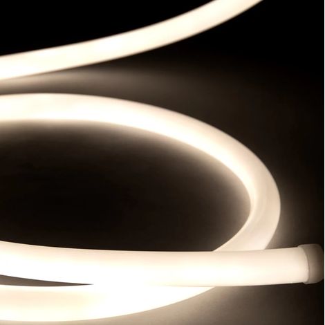 Flexibler kreisförmiger Neon-LED-Streifen - 220V - Aufputzmontage - Ø15mm 22W/m x1M IP67 - Rot (1/4)
