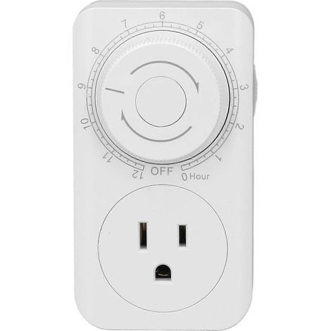 Mechanischer Steckdosentimer mit 12-Stunden-Countdown für Aquarien-Sauerstoffversorgung (US-Stecker)