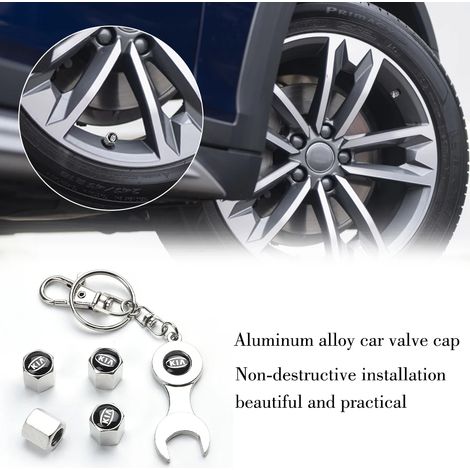 (Pour SUZUKI) 4 pièces de clés pour bouchons de valve de voiture, outils de réparation de pièces de roue en métal, compatibles avec E46 Sportage Ceed Rio 3 4 Picanto KX (1/5)