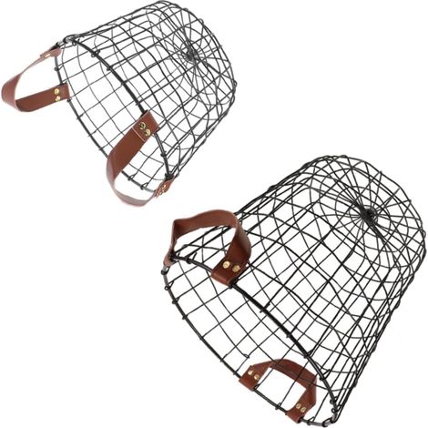 Ensemble de 2 paniers à bûches en métal avec poignées, rangement extérieur pour bûches (1/5)