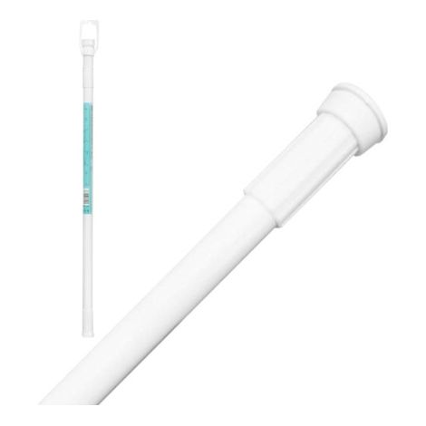 Asta estensibile regolabile Ø22mm bianca per tende da doccia e armadi - MARCA (1/5)