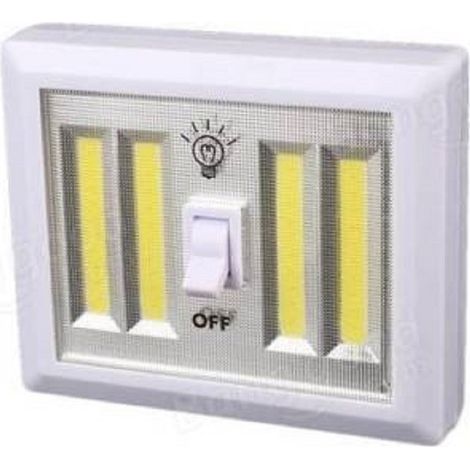 TRADE SHOP - Punto Luce Led Con Interruttore Cob 3w Faretto Lampada Da Muro Per Armadio - (1/4)