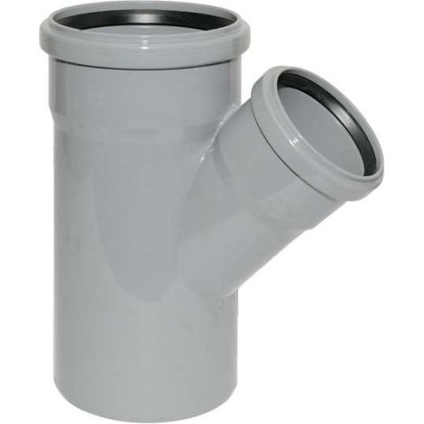 HT Abzweig mit Muffe und Gummidichtungen HT-Rohr DN 110/75 45° HTEA