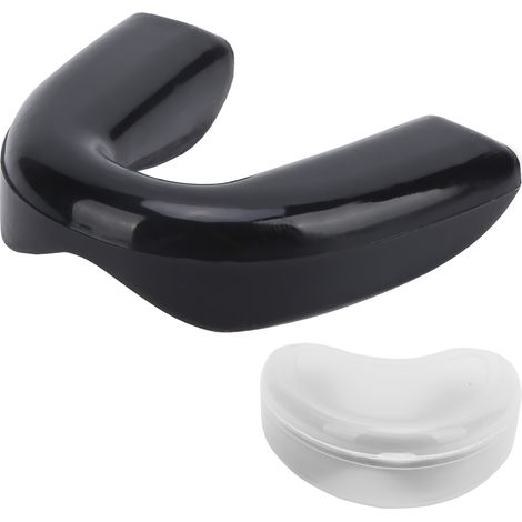 Protège-dents silicone portable adulte sport, dentition rail, brace dentaire protecteur avec boîte (1/5)