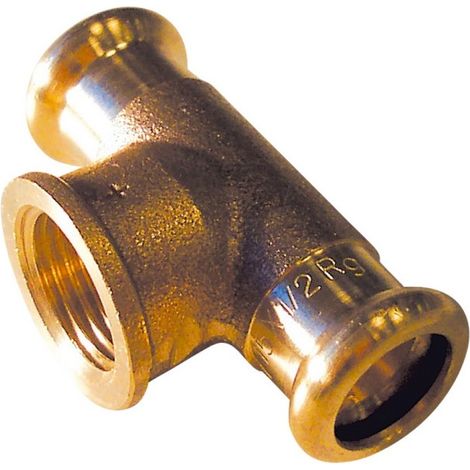 Té laiton à sertir 8130G Ø35 taraudé femelle 1" chauffage et sanitaire - THERMADOR 8130G352635