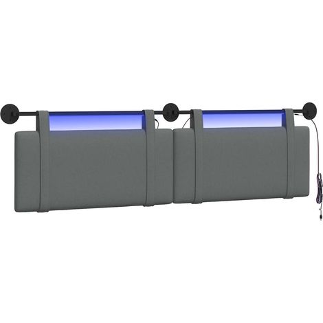 Maison Exclusive - Testiera sospesa Grigio Scuro Tessuto (1/5)