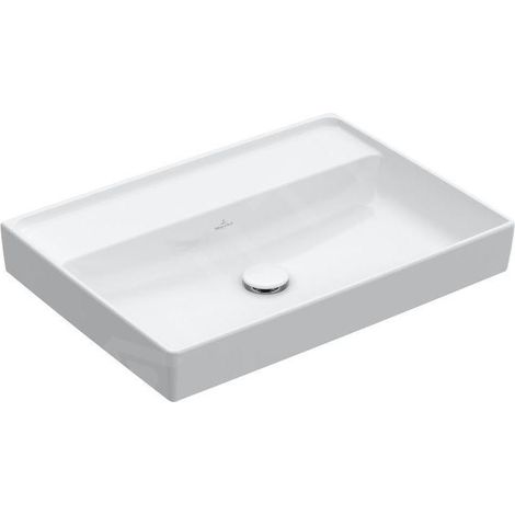 Vasque VB Collaro 650x470mm Rectangulaire sans rebord. Stone White CeramicPlus (1/5)