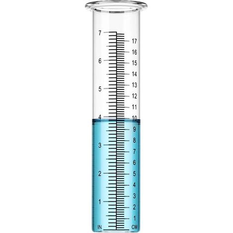 Jauge de pluie de montage de pluviomètre de capacité de 7 pouces (environ 17,8 cm) pour la maison extérieure de jardin de patio (1/5)