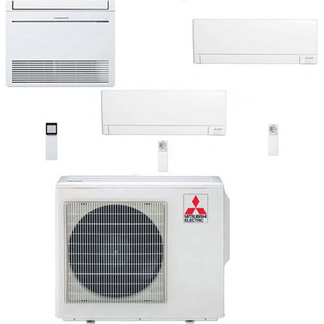 Klimaanlage Mitsubishi Floor Standing M Serie MFZ-KT + wandmontierter MSZ-AY Trial Split Inverter 9000 + 9000 + 12000 BTU mit U.E. MXZ-3F54VF4 NEW Klasse A+++/A++