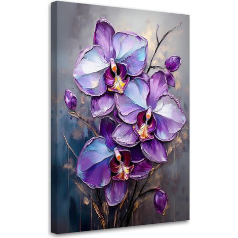 Tableau déco Orchidée Fleurs violettes Nature 40x60 (1/5)