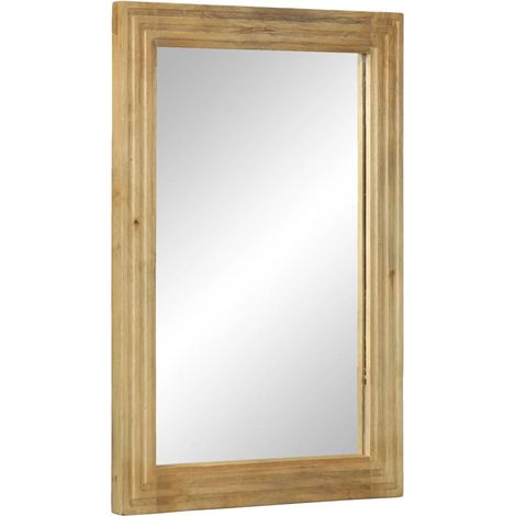 vidaXL Specchio da Bagno Marrone 50x70x3 cm in Legno Massello di Mango (1/5)