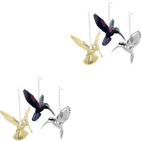 6 Pièces Pendentif Ornement de décor d'oiseau Figurine de Suspension de Noel Décoration pour Plafond décor Suspendu Plafond Pendentif Oiseau Acrylique (1/5)