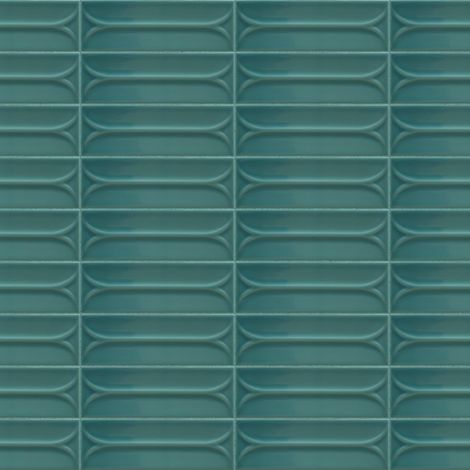 Carrelage 3D Bleu 14,6x4,8x0,8 cm Mireno - Mur intérieur (vendu par carton de 0,42 m²) - RO'MA CARRELAGE